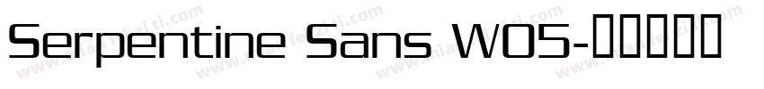 Serpentine Sans W05字体转换